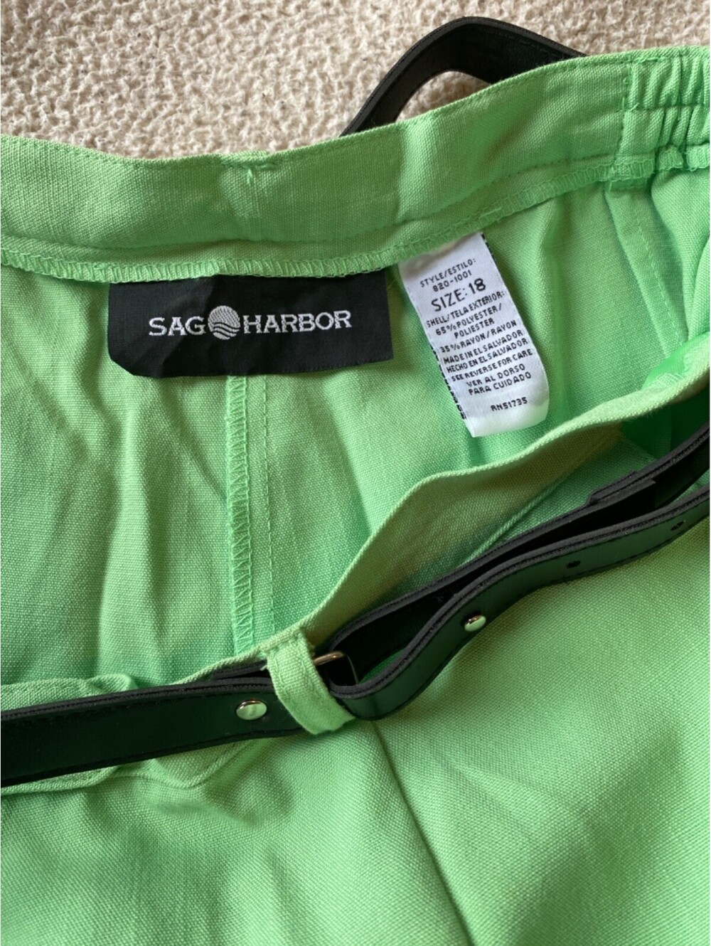 NWT Vintage Sag Harbor Women’s 18 Mint Green Blazer Jacket Pantsuit Set VTG NEW - Picture 6 of 10